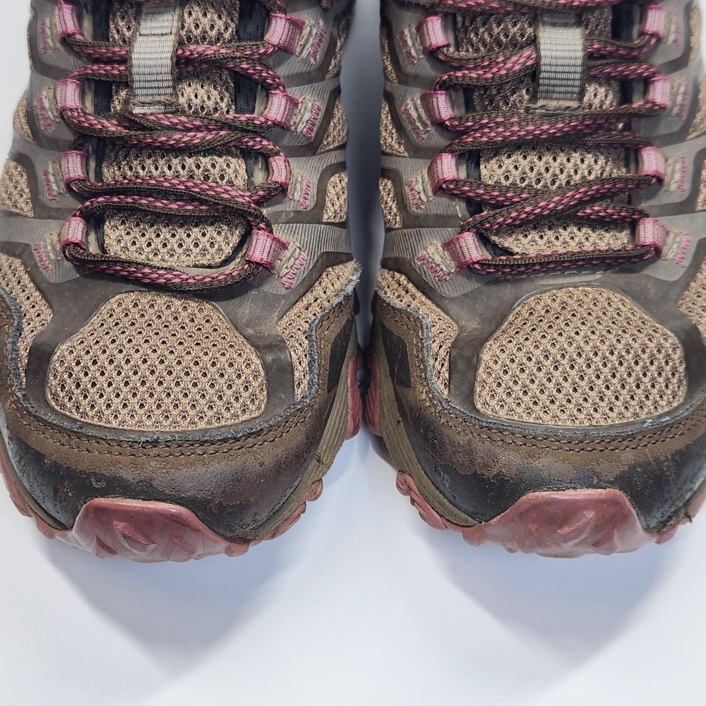 Merrell Hiking Shoes Womens Size 7.5 Brown Waterproof Mid Top Vibram J37144 - Picture 10 of 16